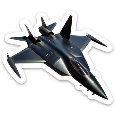 SR-71 Blackbird - Lockheed Martin (Stealth Grey) A sleek, high-speed reconnaissance aircraft with an elongated, needle-like fuselage and a smooth, aerodynamic design. The body is finished in a deep, matte jet-black with subtle panel lines and heat-resistant detailing. Its twin engines are seamlessly integrated into the structure, with sharp, swept-back wings that emphasize speed and stealth. The cockpit canopy is tinted, adding to its mysterious, high-tech aesthetic, while the overall silhouette exudes an aura of unmatched velocity and secrecy. sticker