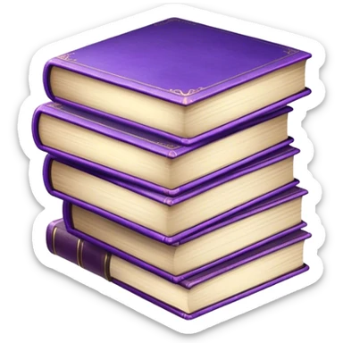 violet 3 books sticker
