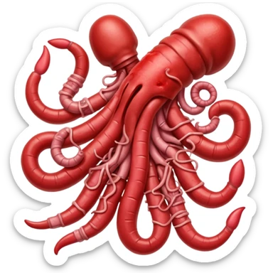 Bloody pile of intestines and organs sticker