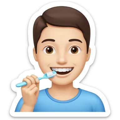 brush the teeth sticker