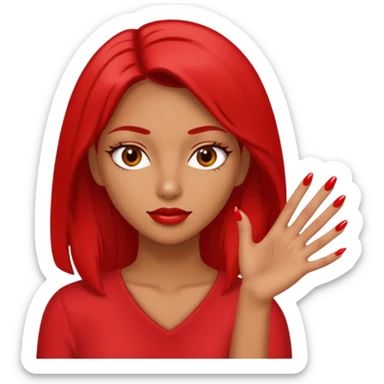 Girl with a attitude and long nails sticker