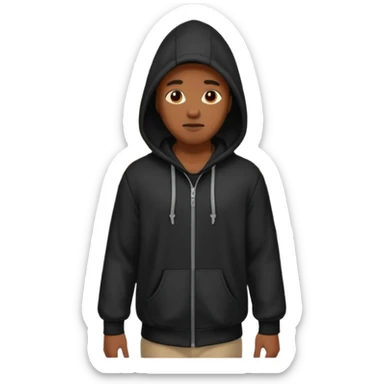 Hooded Street Walker black man  sticker