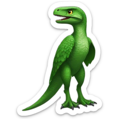 green raptor LOL title sticker