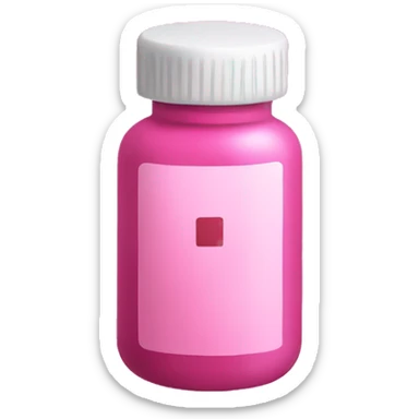 pink rx pill bottle sticker