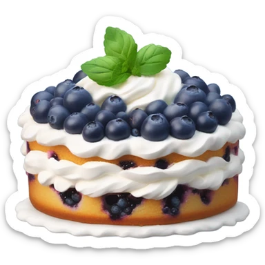 Pretty coquette Blueberry cake sticker