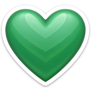green heart with a chevron pattern sticker