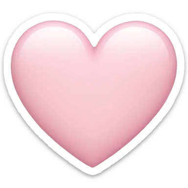 light pink heart  sticker