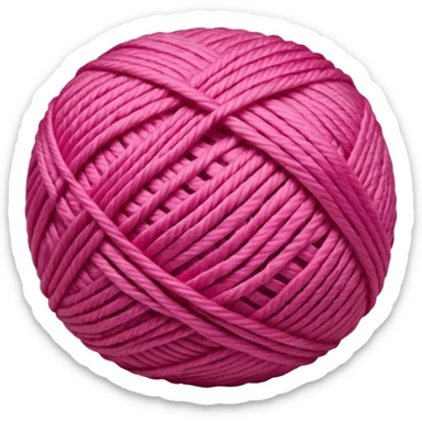Pink yarn sticker