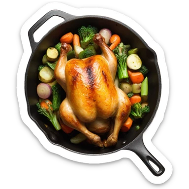 Skillet-Roasted Chicken with Spring Vegetables sticker