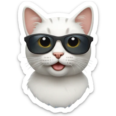 Cat with sunglasses sticker