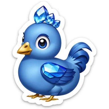 Sapphire Gem hen sticker