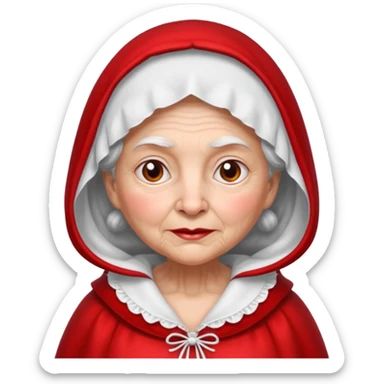 The Big Bad Wolf disguised itself as Little Red Riding Hood's grandmother. sticker