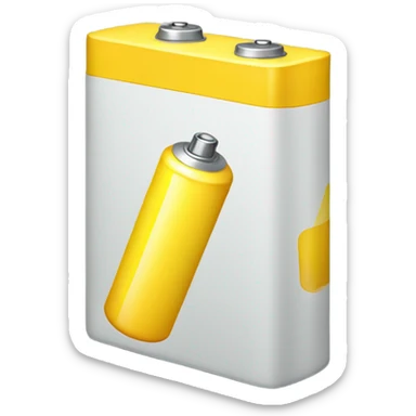Serious yellow battery sticker