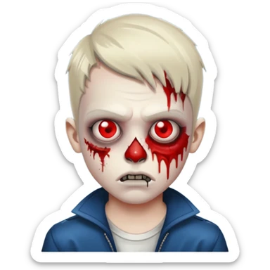 boy swag with nostril, modcut,  zombie sticker