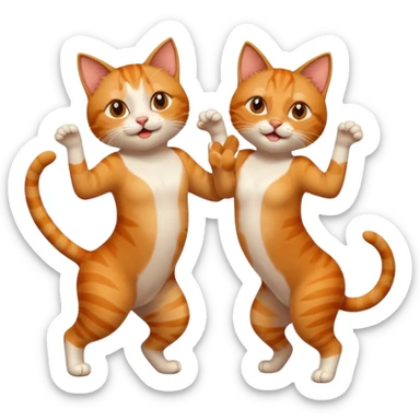 Cats couple salsa dancing  sticker