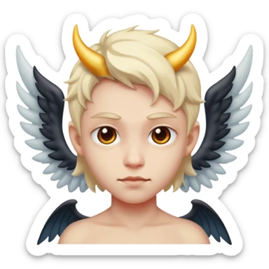 Meio anjo meio demonio sticker