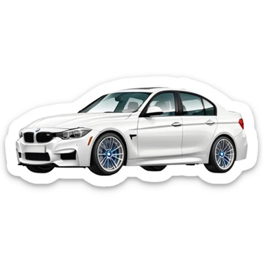 BMW f30 m pack white sticker