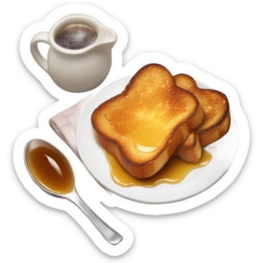 french toast with syrup sticker