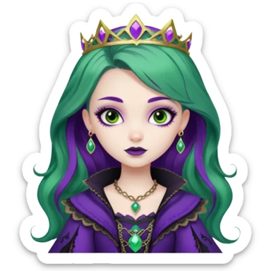 Raven Queen green purple ever after high sticker