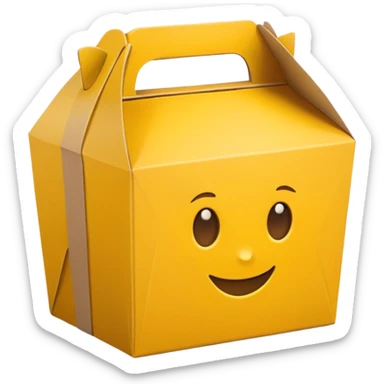Takeaway Food Box yellow sticker