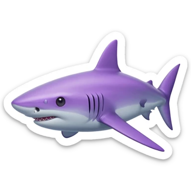 violet shark sticker