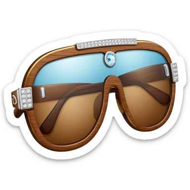 Iced out Cartier wood glasses  sticker