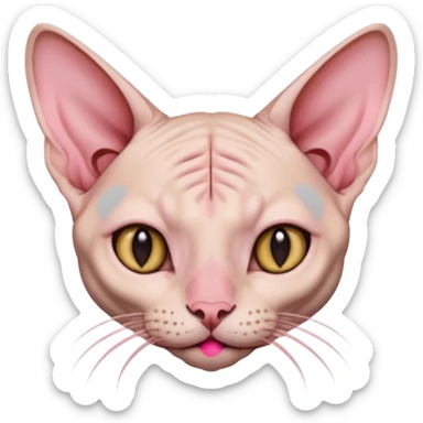 Sphynx cat naughty nosepicking sticker