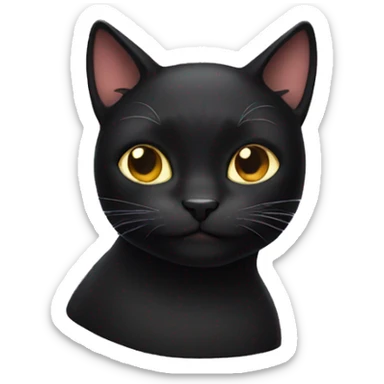 Black cat  sticker