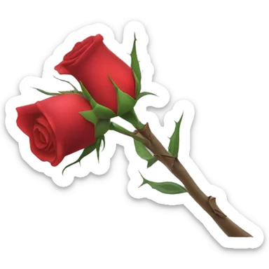 A rose thorn pricking your hand sticker
