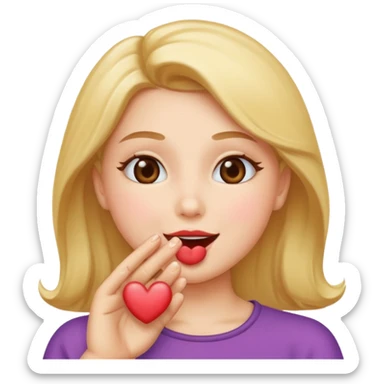 Blowing kisses sticker