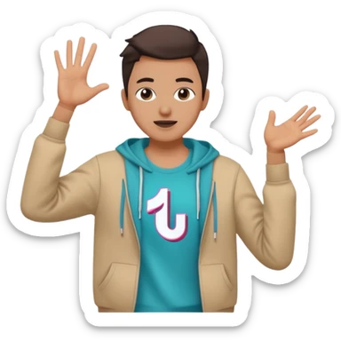 tiktok dance half body sticker