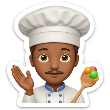 Chef + gumdrop hat sticker