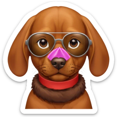 Vizsla with sunglasses sticker