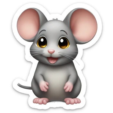  a chiby cute little mouse sticker
