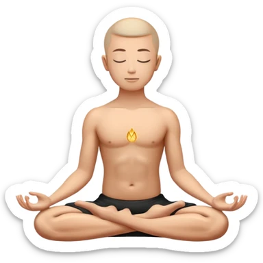 person in lotus position meditating sticker