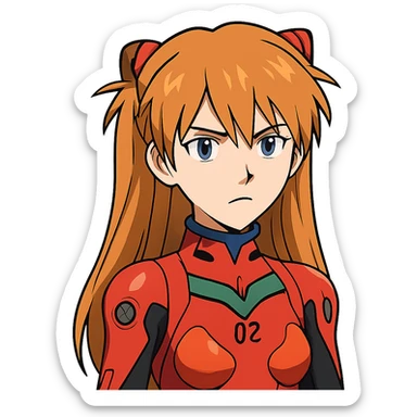 Separate the top right character from the group in the reference image into its own image, upscale for clarity, and remove the background to produce a transparent PNG. Focus on clear details and isolation of the character. sticker