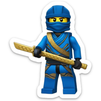 Jay le ninja bleu dans ninjago sticker