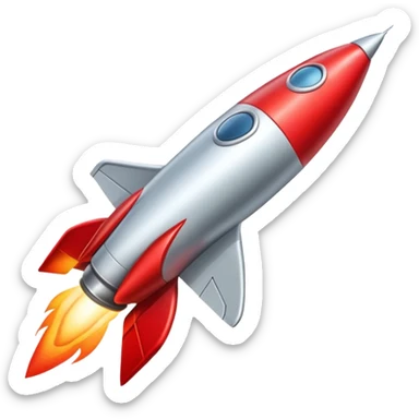 aesthetic red rocket sticker