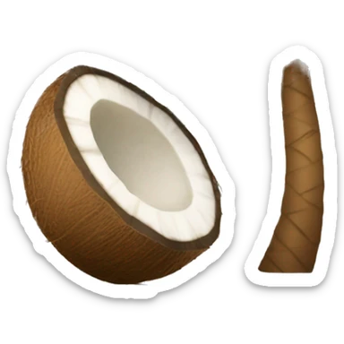 a tropical coconut saying have fun sticker