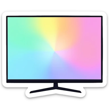 flat plasma TV screen with stand sticker