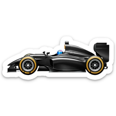 formula 1 black sticker