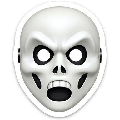 Scream mask sticker