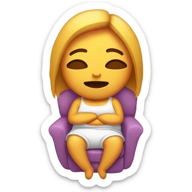 chica dormida  sticker