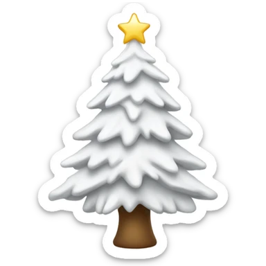 White christmas tree sticker