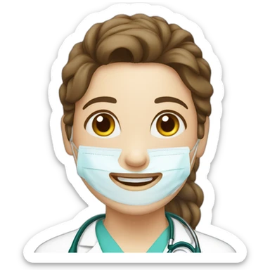 A beautiful veterinary doctor smiling sticker