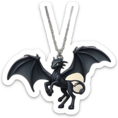 Thestral necklace sticker
