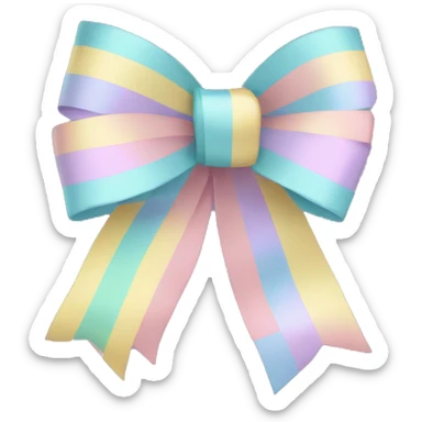 pastel ribbon sticker