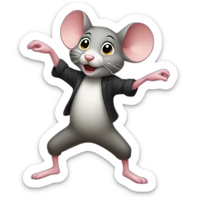 dancing mouse sticker