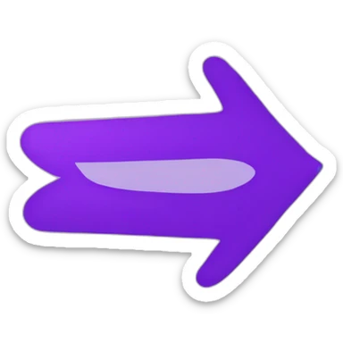 a squiggle purple arrow pointing to the right sticker