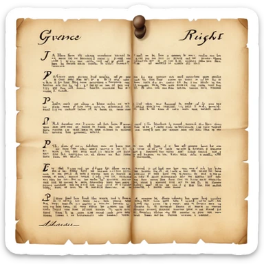 list of grievances the people of America had how he stripped them of their rights.
 sticker